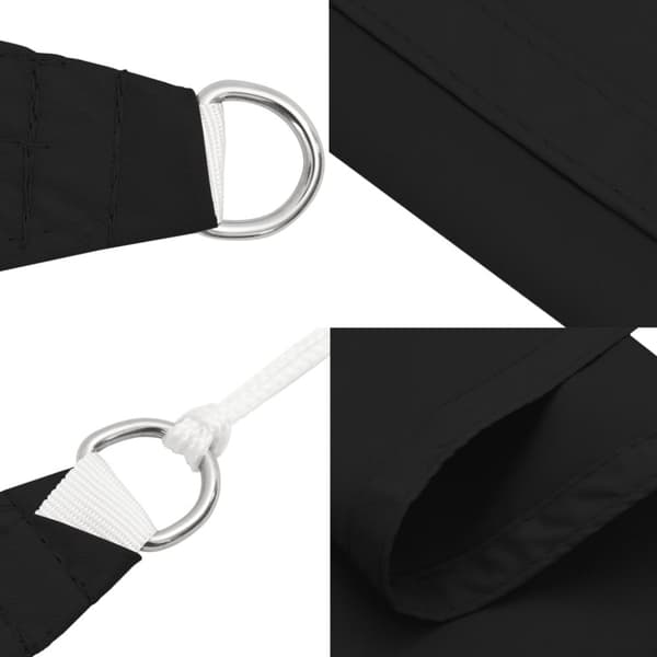 vidaXL Solsegel oxfordtyg rektangulärt 2x4 m svart