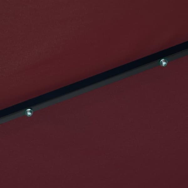 vidaXL Aurinkovarjo LED-valot terästanko 300 cm viininpunainen
