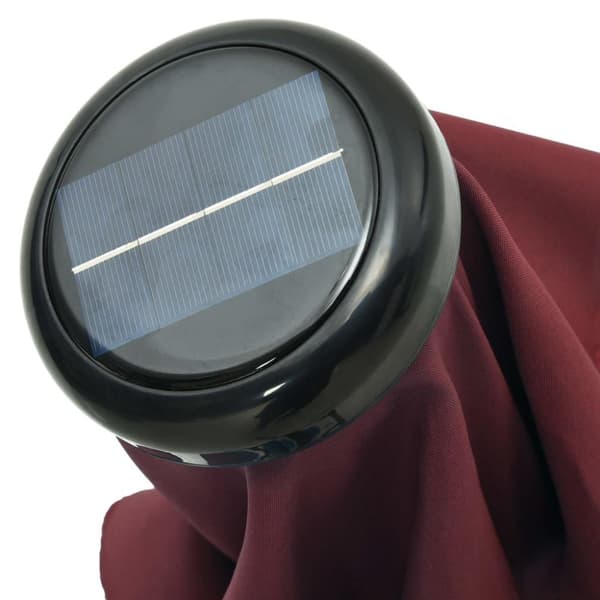vidaXL Aurinkovarjo LED-valot terästanko 300 cm viininpunainen