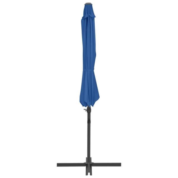 vidaXL Frihängande parasoll med stålstång azurblå 300 cm