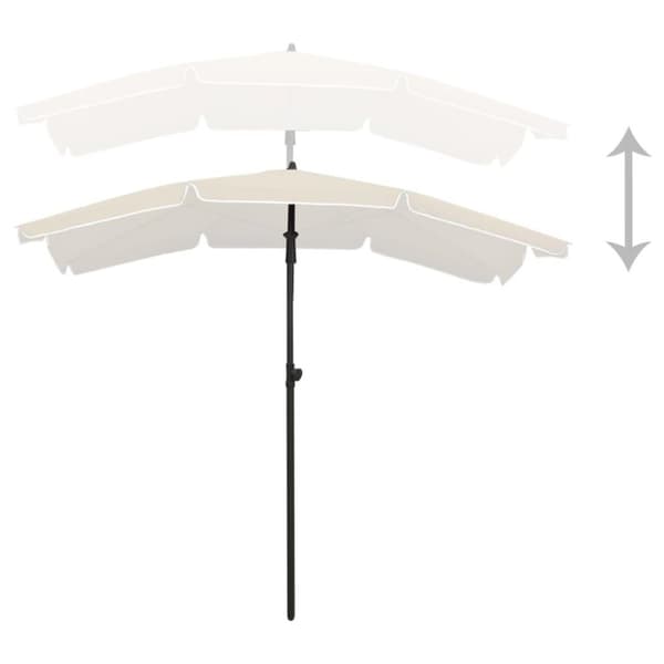 vidaXL Hageparasoll med stang 200x130 cm sand