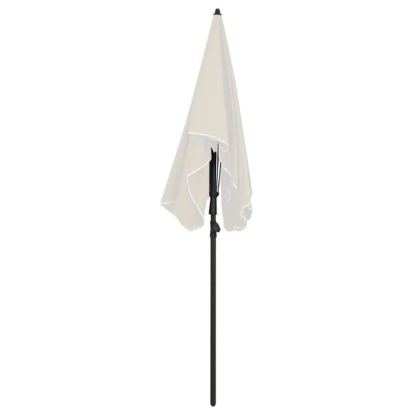 vidaXL Hageparasoll med stang 200x130 cm sand