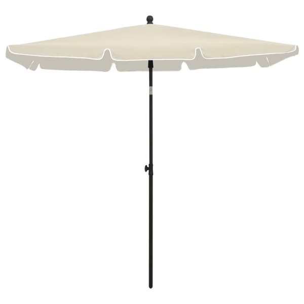 vidaXL Parasoll med stång 210x140 cm sand