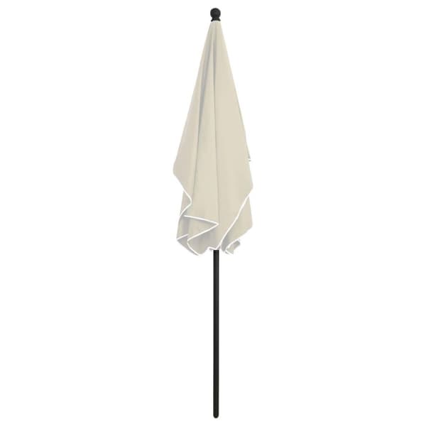 vidaXL Parasoll med stång 210x140 cm sand