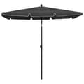 Miniatyrbillede 3 af 6: vidaXL parasol med stang 210x140 cm antracitgrå