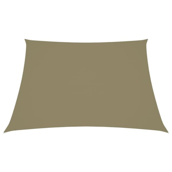vidaXL solsejl 3/5x4 m trapezformet oxfordstof beige