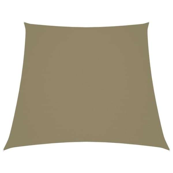 vidaXL solsejl 3/5x4 m trapezformet oxfordstof beige