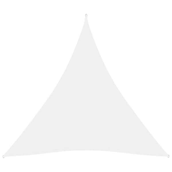 vidaXL Aurinkopurje Oxford-kangas kolmio 3,6x3,6x3,6 m valkoinen