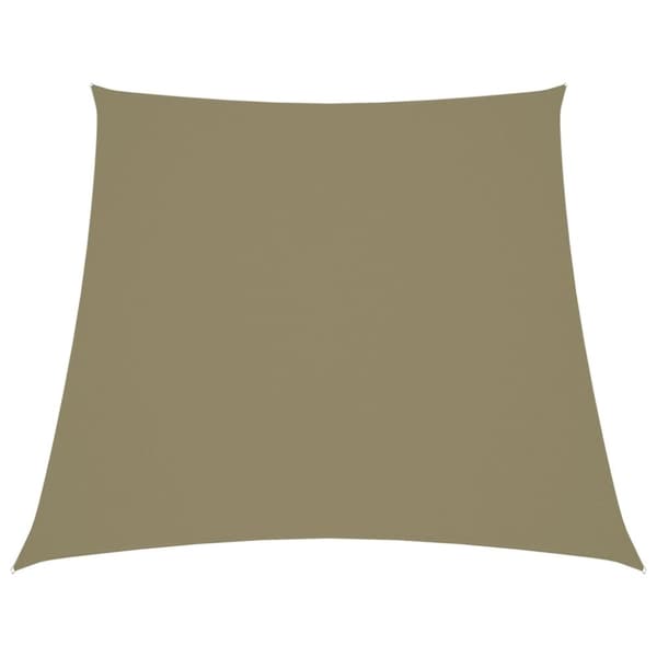 vidaXL Solseil oxfordstoff trapesformet 3/5x4 m beige