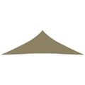 Miniatyrbilde 4 av 11: vidaXL Solseil oxfordstoff trekantet 4x4x5,8 m beige