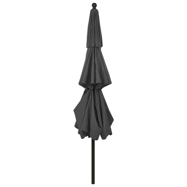 vidaXL parasol med aluminiumsstang 3,5 m 3 niveauer antracitgrå