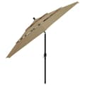 Miniatyrbillede 4 af 8: vidaXL parasol med aluminiumsstang 3,5 m 3 niveauer gråbrun