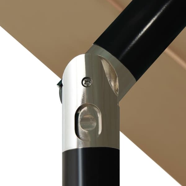 vidaXL parasol med aluminiumsstang 3,5 m 3 niveauer gråbrun