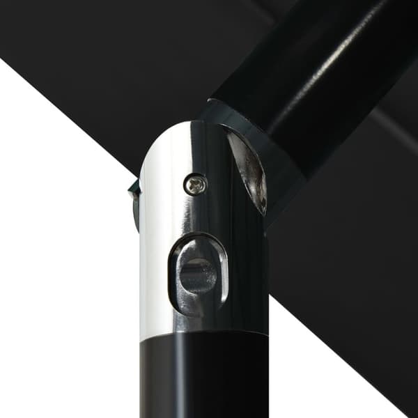 vidaXL parasol med aluminiumsstang 3,5 m 3 niveauer sort