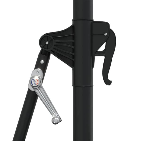vidaXL væghængt parasol med LED metalstang 300 cm sandfarvet