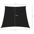 Miniatyrbilde 6 av 6: vidaXL Solseil oxfordstoff trapesformet 2/4x3 m svart