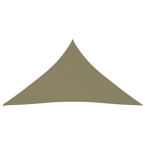 vidaXL Solsegel oxfordtyg trekantigt 3x4x4 m beige