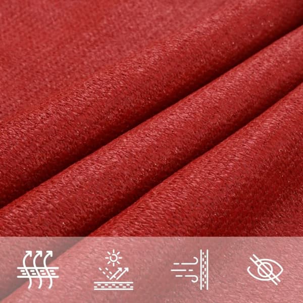 vidaXL Solsegel 160 g/m² röd 2,5x3,5 m HDPE