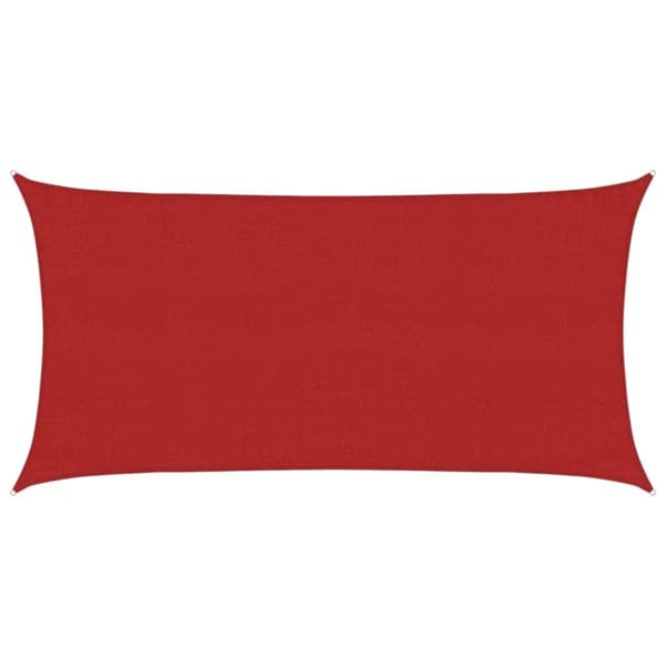 vidaXL Solseil 160 g/m² rød 3x6 m HDPE