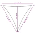 Miniatyrbilde 11 av 11: vidaXL Solseil oxfordstoff trekantet 4,5x4,5x4,5 m brun