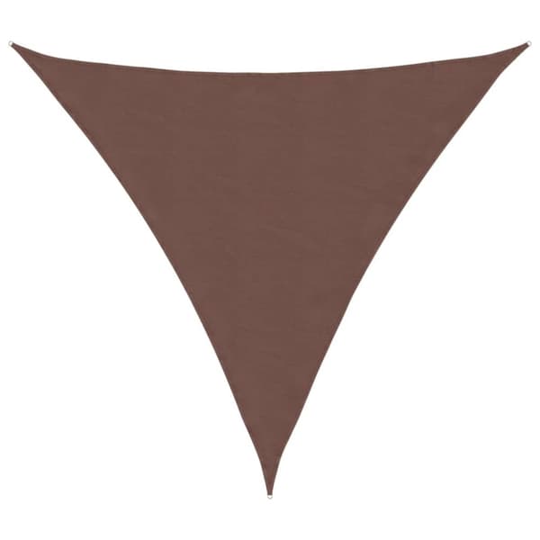 vidaXL Aurinkopurje Oxford-kangas kolmio 3,6x3,6x3,6 m ruskea