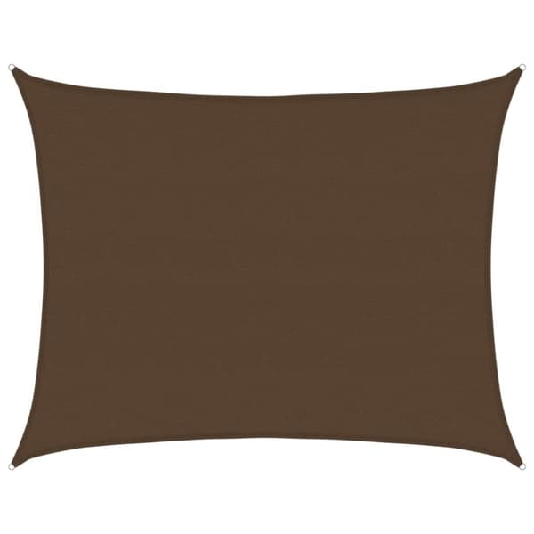 vidaXL Solseil 160 g/m² brun 6x7 m HDPE