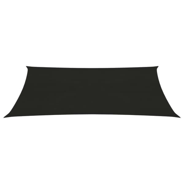vidaXL solsejl 5x7 m 160 g/m² HDPE sort