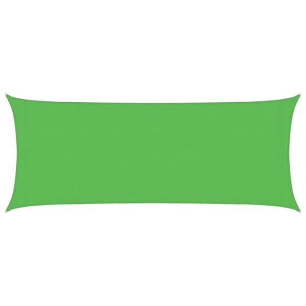 vidaXL solsejl 2x5 m 160 g/m² HDPE lysegrøn
