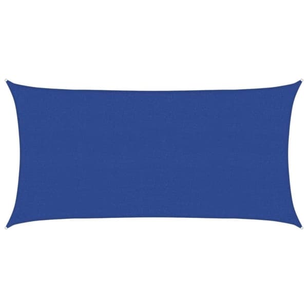 vidaXL solsejl 2x4 m 160 g/m² HDPE blå