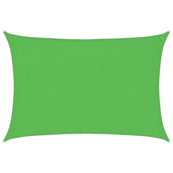 vidaXL solsejl 2x3 m 160 g/m² HDPE lysegrøn