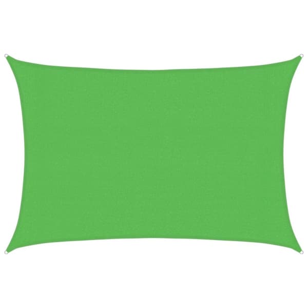 vidaXL solsejl 3x4 m 160 g/m² HDPE lysegrøn