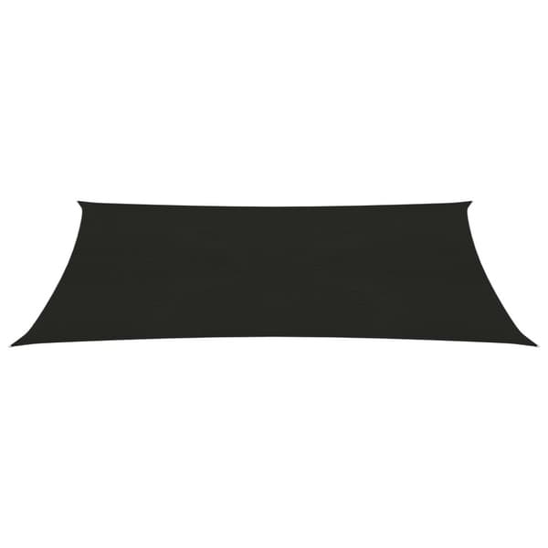 vidaXL solsejl 160 g/m² 4x7 m HDPE sort