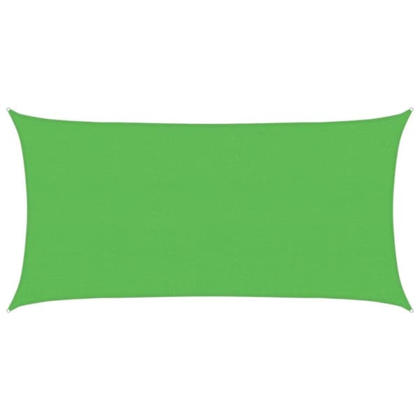 vidaXL Solseil 160 g/m² lysegrønn 2,5x4,5 m HDPE