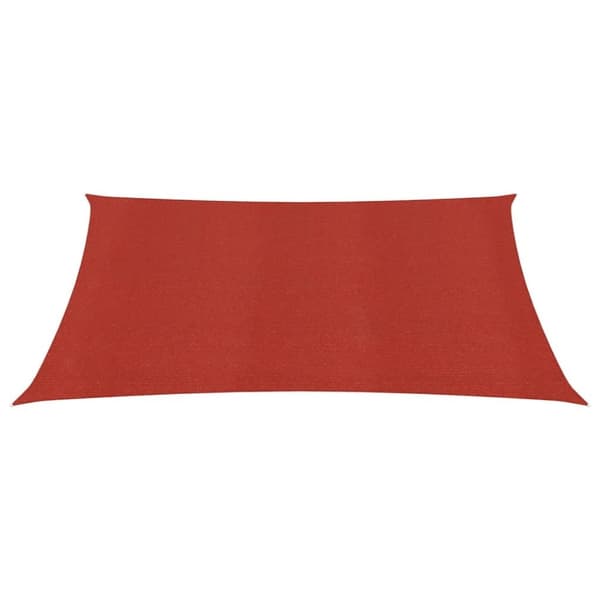 vidaXL Solseil 160 g/m² rød 5x5 m HDPE