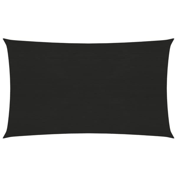 vidaXL Solseil 160 g/m² svart 4x7 m HDPE
