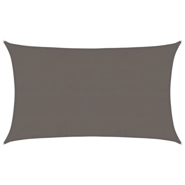 vidaXL solsejl 160 g/m² 5x8 m HDPE antracitgrå