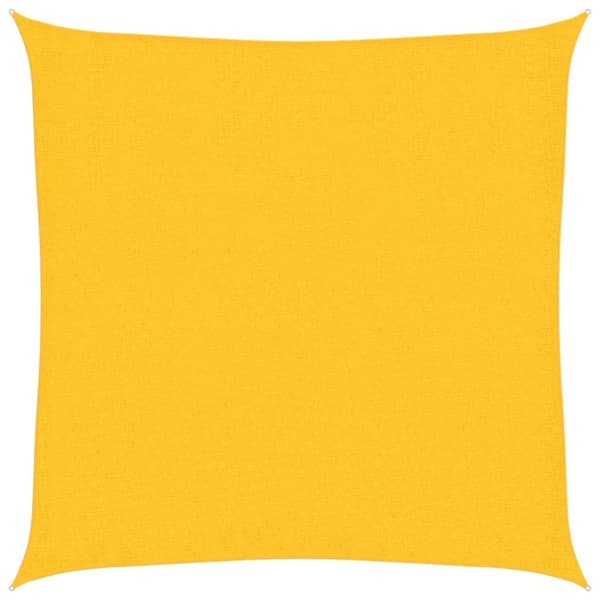 vidaXL Solseil 160 g/m² gul 2,5x2,5 m HDPE