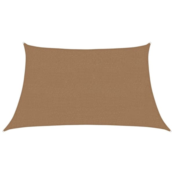 vidaXL Solseil 160 g/m² gråbrun 3/4x2 m HDPE