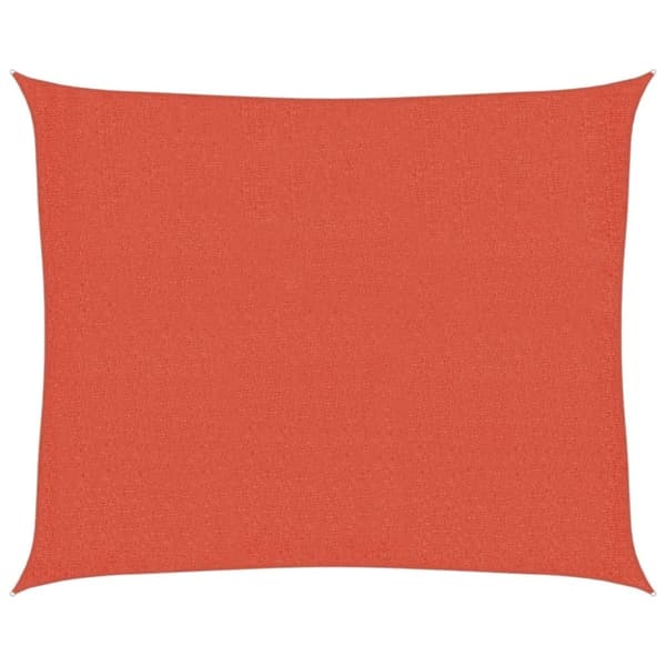 vidaXL solsejl 2,5x3 m160 g/m² HDPE terrakotta