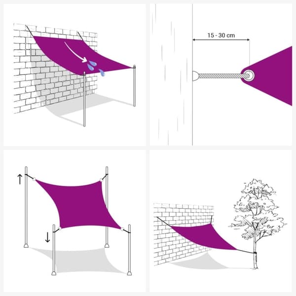 vidaXL solsejl 3/4x2 m 160 g/m² HDPE terrakotta
