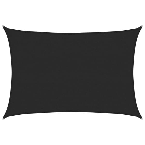 vidaXL solsejl 2,5x3,5 m 160 g/m² HDPE sort