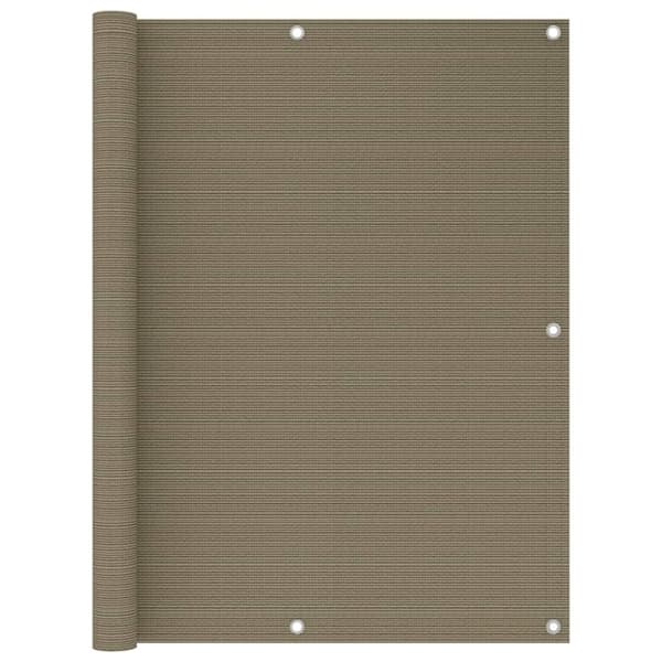 vidaXL altanafskærmning 120x500 cm HDPE gråbrun