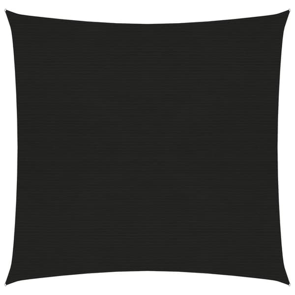 vidaXL solsejl 3x3 m 160 g/m² HDPE sort