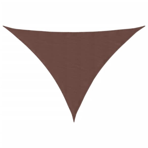 vidaXL Solseil oxfordstoff trekantet 3x4x5 m brun
