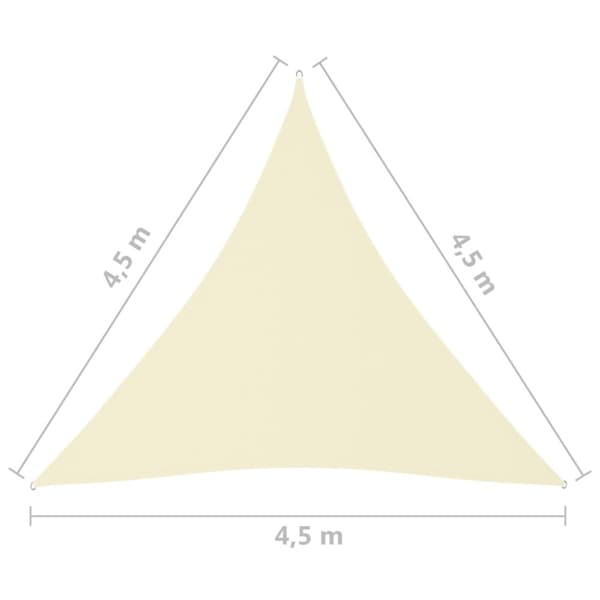 vidaXL Aurinkopurje Oxford-kangas kolmio 4,5x4,5x4,5 m kerma