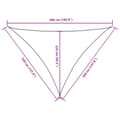 Pikkukuva 11 / 11: vidaXL Aurinkopurje Oxford-kangas kolmio 3,5x3,5x4,9 m ruskea