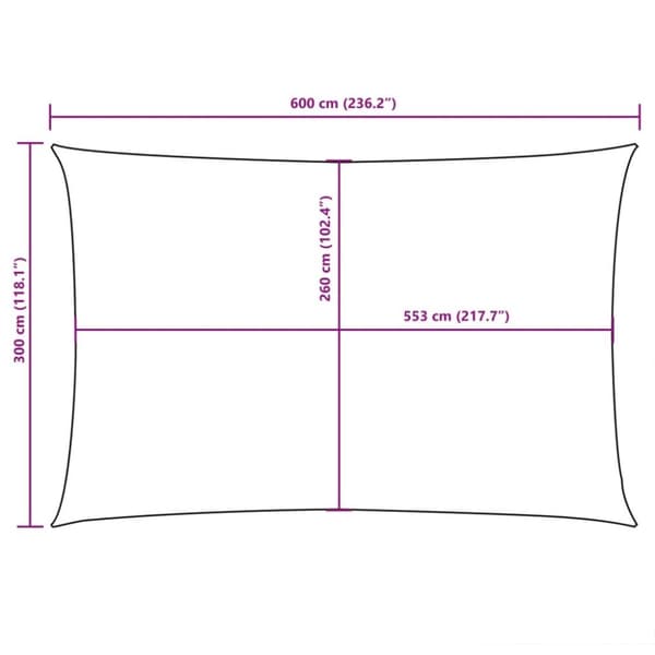 vidaXL Aurinkopurje Oxford-kangas suorakaide 3x6 m harmaanruskea