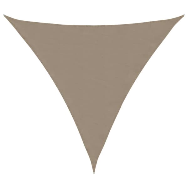vidaXL Solsegel oxfordtyg trekantigt 3x3x3 m taupe