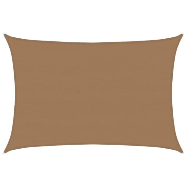 vidaXL Aurinkopurje 160 g/m² harmaanruskea 5x6 m HDPE
