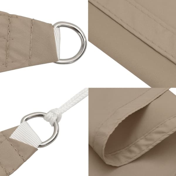 vidaXL Aurinkopurje Oxford-kangas kolmio 3,6x3,6x3,6 m harmaanruskea